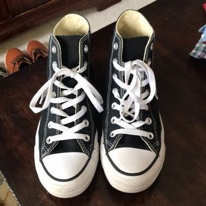 Converse black high tops